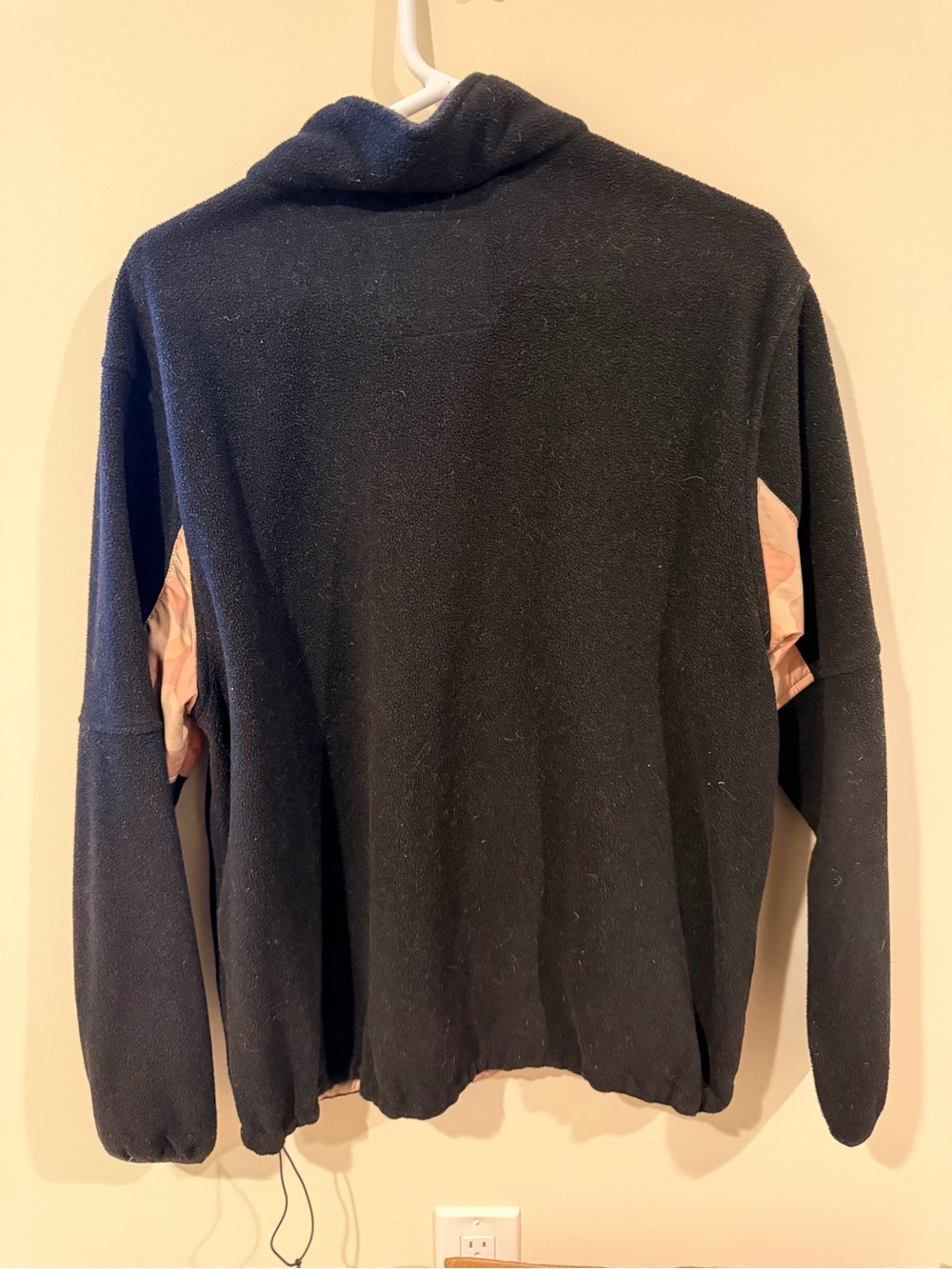 Black Stussy Fleece Jacket with Red & Camo Paneling - Picture 3 of 4